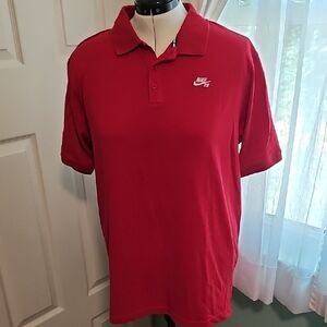 Men's Nike SB Red Polo Shirt Dri-fit Size XL